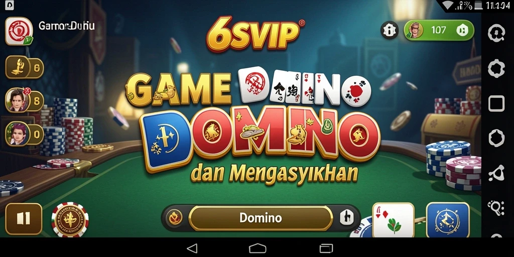 Antarmuka permainan Domino yang menarik dan mudah digunakan.