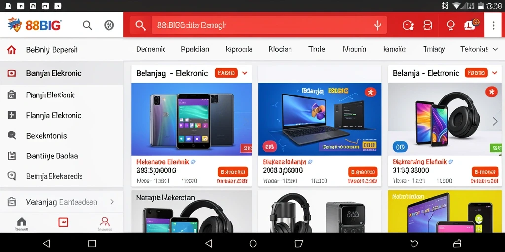 Antarmuka aplikasi 88BIG yang modern dan mudah digunakan.