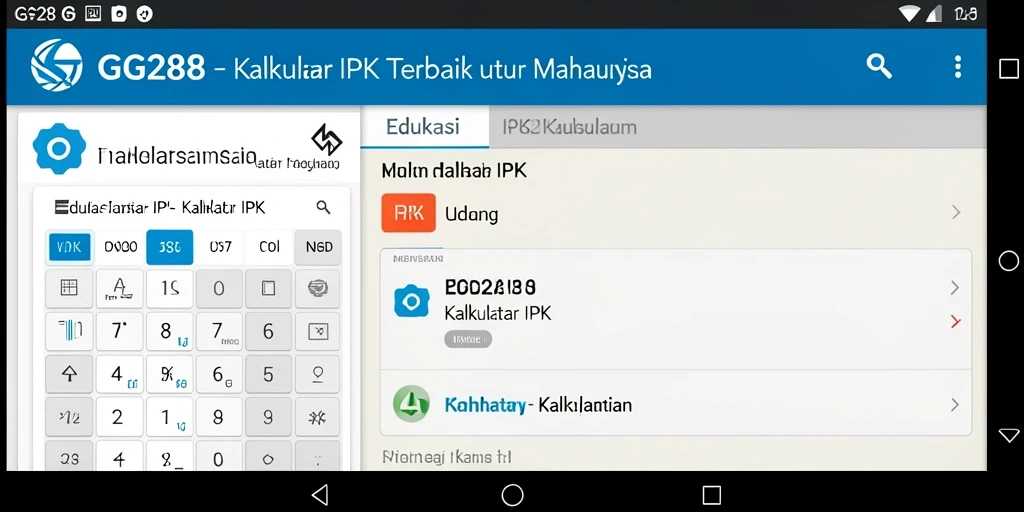 Antarmuka pengguna GG288 yang sederhana dan fungsional
