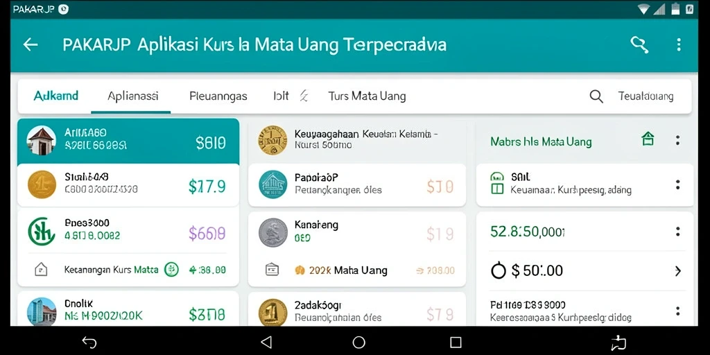 Tampilan antarmuka PAKARJP yang menampilkan grafik kurs mata uang.