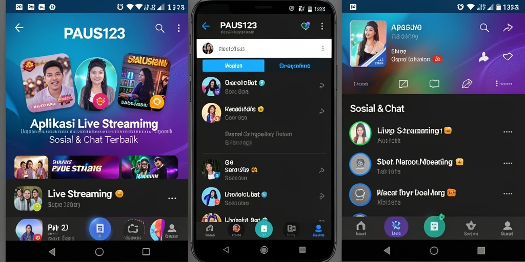 Antarmuka PAUS123 yang user-friendly dan menarik saat Live Streaming.