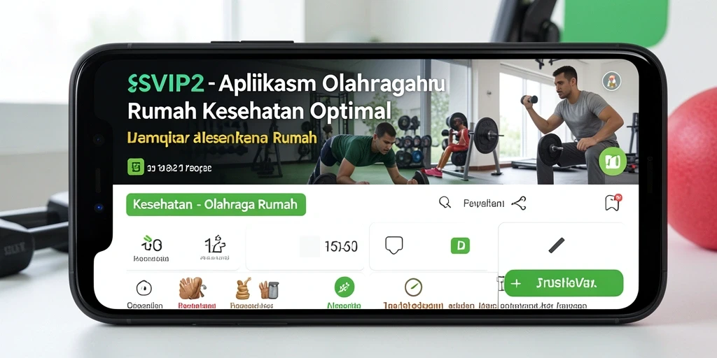 Antarmuka SVIP2 dengan berbagai pilihan latihan olahraga rumah.
