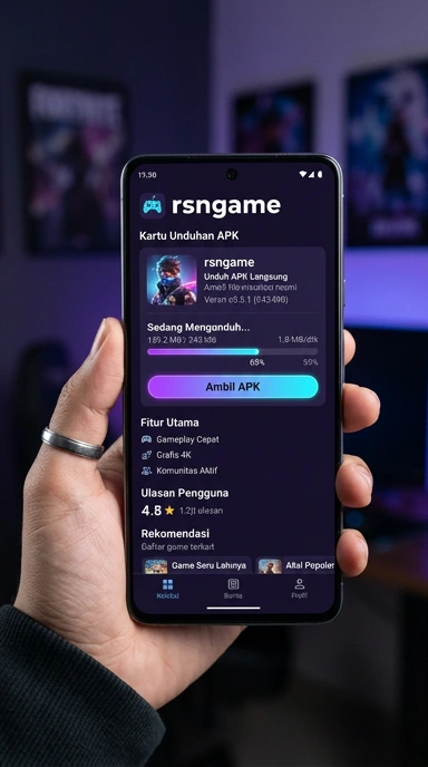 Tampilan halaman APK rsngame