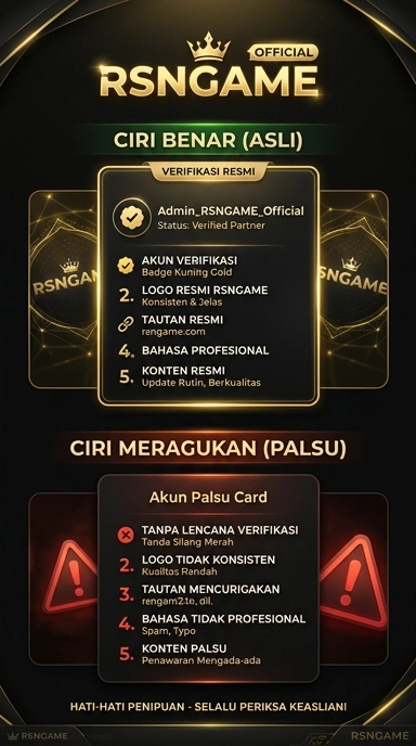 Tampilan kanal resmi rsngame